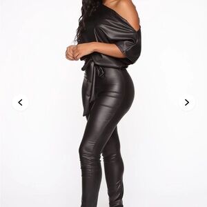 Fashion Nova Black Off-Shoulder Jumpsuit